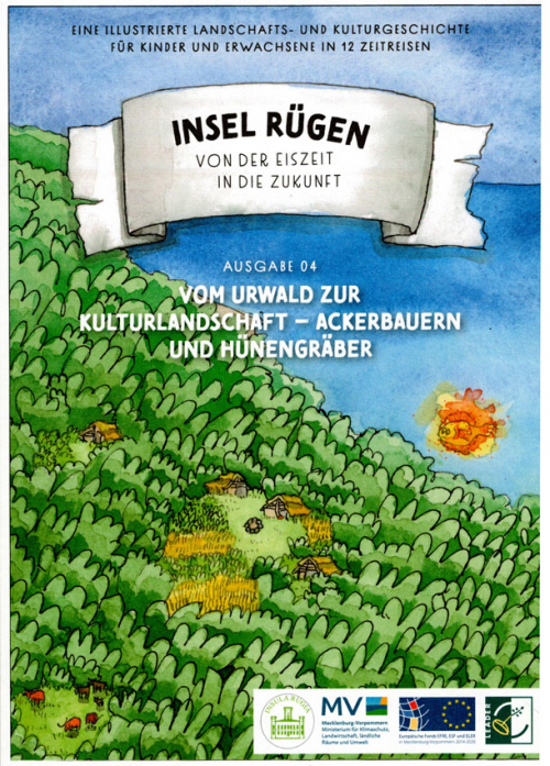 Cover Faltposter/Comic Ausgabe 04 - INSEL RÜGEN - Vom Urwald zur Kulturlandschaft – Ackerbauern und Hünengräber